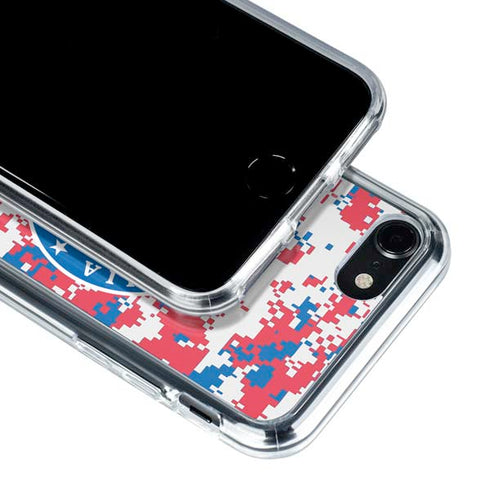 NBA Philadelphia 76ers Red Digi Camo iPhone SE (2nd & 3rd Gen) Clear Case