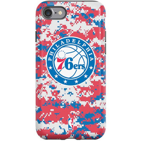 NBA Philadelphia 76ers Red Digi Camo iPhone SE (2nd & 3rd Gen) Pro Case