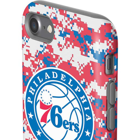 NBA Philadelphia 76ers Red Digi Camo iPhone SE (2nd & 3rd Gen) Pro Case