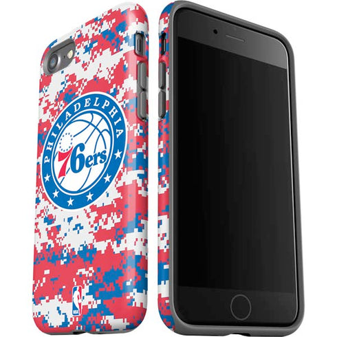 NBA Philadelphia 76ers Red Digi Camo iPhone SE (2nd & 3rd Gen) Pro Case
