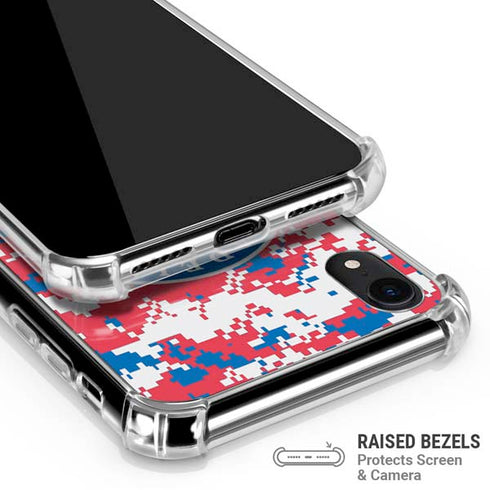 NBA Philadelphia 76ers Red Digi Camo iPhone XR Clear Case