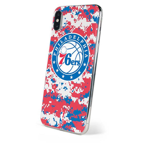 NBA Philadelphia 76ers Red Digi Camo iPhone XS Skin