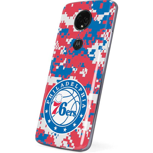 NBA Philadelphia 76ers Red Digi Camo Moto E5 Plus Skin