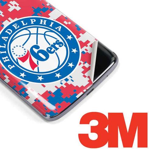 NBA Philadelphia 76ers Red Digi Camo Moto E5 Plus Skin