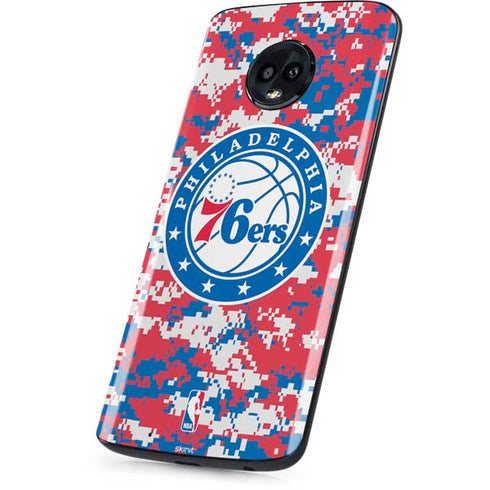 NBA Philadelphia 76ers Red Digi Camo Moto G6 Skin