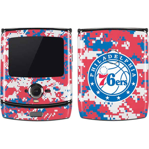 NBA Philadelphia 76ers Red Digi Camo Motorola RAZR Skin