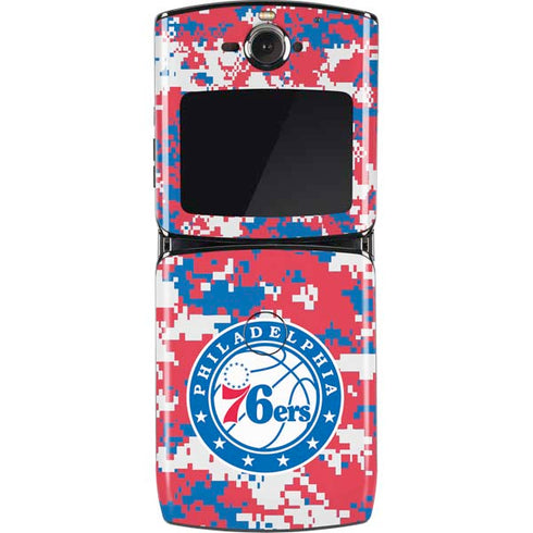 NBA Philadelphia 76ers Red Digi Camo Motorola RAZR Skin