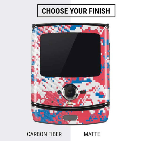 NBA Philadelphia 76ers Red Digi Camo Motorola RAZR Skin