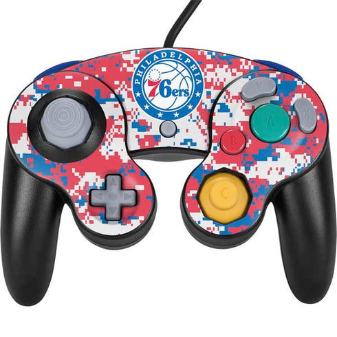 NBA Philadelphia 76ers Red Digi Camo Nintendo GameCube Controller Skin