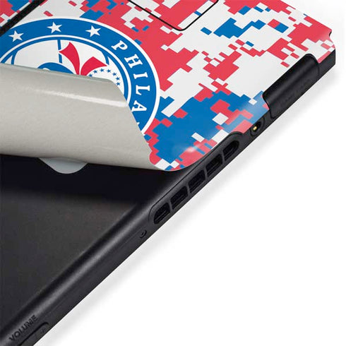 NBA Philadelphia 76ers Red Digi Camo Nintendo Switch Bundle Skin