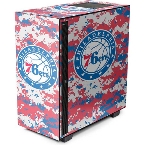 NBA Philadelphia 76ers Red Digi Camo NZXT H510 Compact ATX Mid-Tower Case Skin