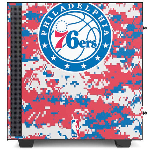 NBA Philadelphia 76ers Red Digi Camo NZXT H510 Compact ATX Mid-Tower Case Skin