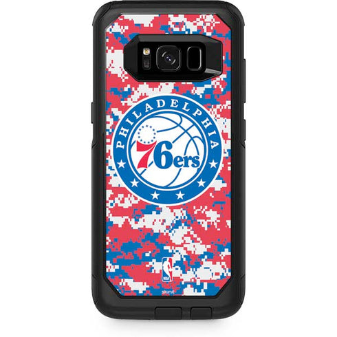NBA Philadelphia 76ers Red Digi Camo Otterbox Commuter Galaxy Skin
