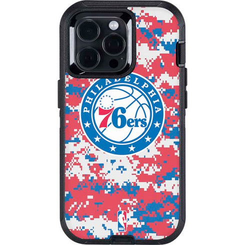 NBA Philadelphia 76ers Red Digi Camo Otterbox Defender iPhone Skin