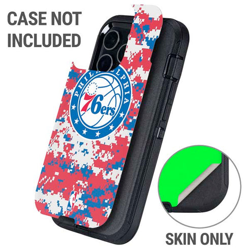 NBA Philadelphia 76ers Red Digi Camo Otterbox Defender iPhone Skin