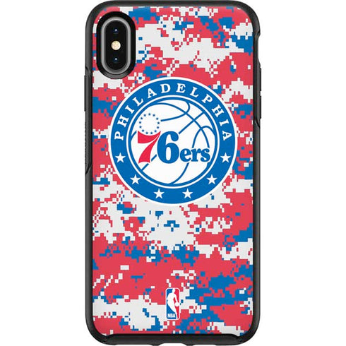 NBA Philadelphia 76ers Red Digi Camo Otterbox Symmetry iPhone Skin