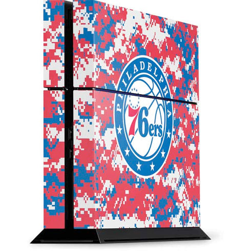 NBA Philadelphia 76ers Red Digi Camo PS4 Console Skin