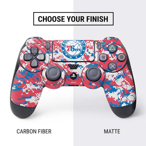 NBA Philadelphia 76ers Red Digi Camo PS4 Controller Skin