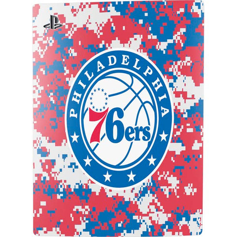 NBA Philadelphia 76ers Red Digi Camo PS5 Digital Edition Bundle Skin