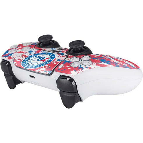NBA Philadelphia 76ers Red Digi Camo PS5 Controller Skin