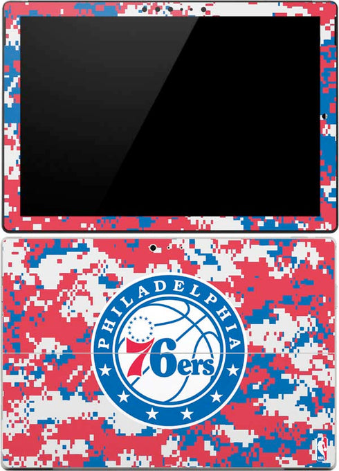 NBA Philadelphia 76ers Red Digi Camo Surface Pro 4 Skin