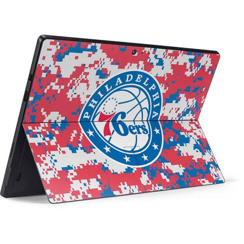 NBA Philadelphia 76ers Red Digi Camo Surface Pro 6 Skin