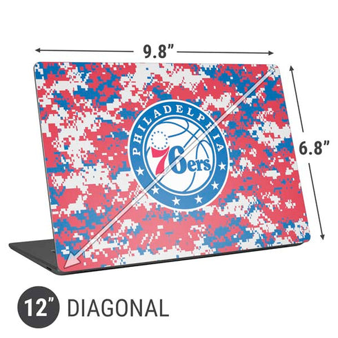 NBA Philadelphia 76ers Red Digi Camo Universal Laptop 12in (9.8 x 6.8in) Skin