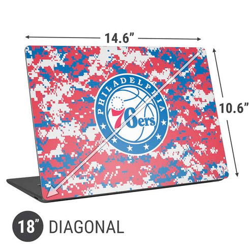 NBA Philadelphia 76ers Red Digi Camo Universal Laptop 18in (14.6 x 10.6in) Skin