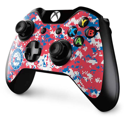 NBA Philadelphia 76ers Red Digi Camo Xbox One Controller Skin