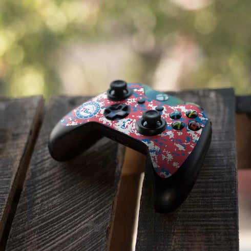 NBA Philadelphia 76ers Red Digi Camo Xbox One Controller Skin