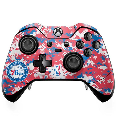NBA Philadelphia 76ers Red Digi Camo Xbox One Elite Controller Skin