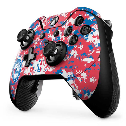 NBA Philadelphia 76ers Red Digi Camo Xbox One Elite Controller Skin