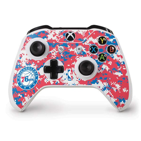 NBA Philadelphia 76ers Red Digi Camo Xbox One S Controller Skin