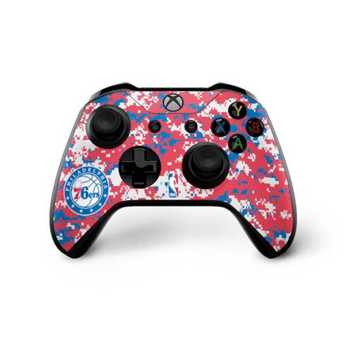 NBA Philadelphia 76ers Red Digi Camo Xbox One X Bundle Skin