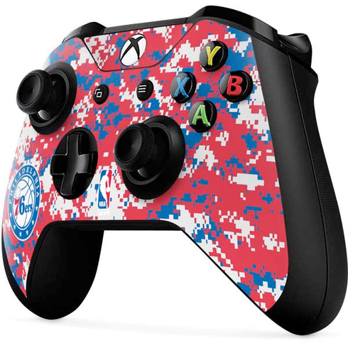 NBA Philadelphia 76ers Red Digi Camo Xbox One X Controller Skin