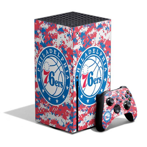 NBA Philadelphia 76ers Red Digi Camo Xbox Series X Bundle Skin
