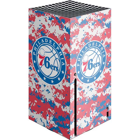 NBA Philadelphia 76ers Red Digi Camo Xbox Series X Console Skin