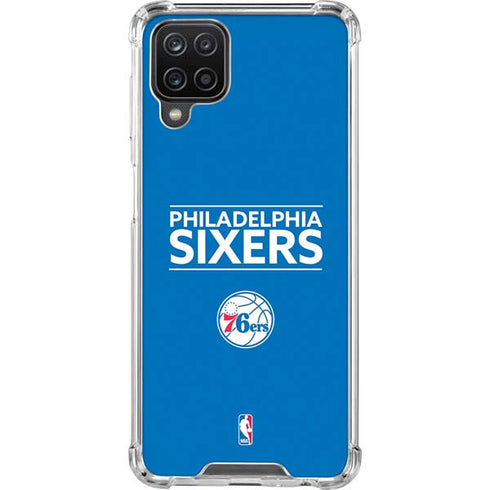 NBA Philadelphia 76ers Standard - Blue Galaxy A12 Clear Case