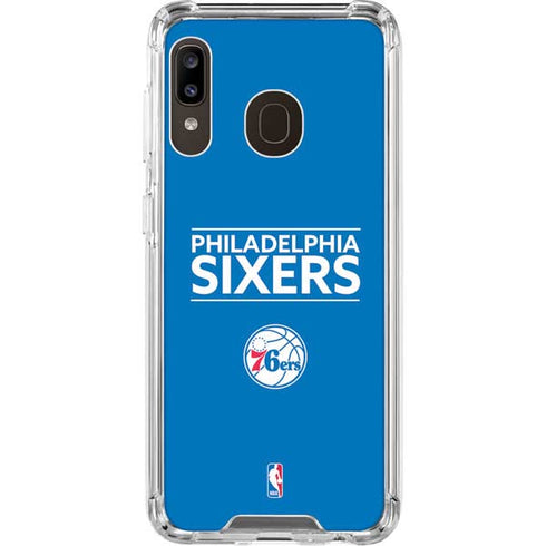 NBA Philadelphia 76ers Standard - Blue Galaxy A30 Clear Case