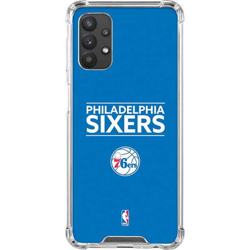 NBA Philadelphia 76ers Standard - Blue Galaxy A32 5G Clear Case