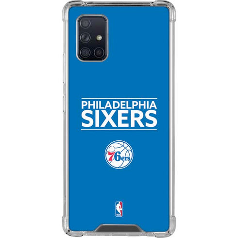 NBA Philadelphia 76ers Standard - Blue Galaxy A71 5G Clear Case