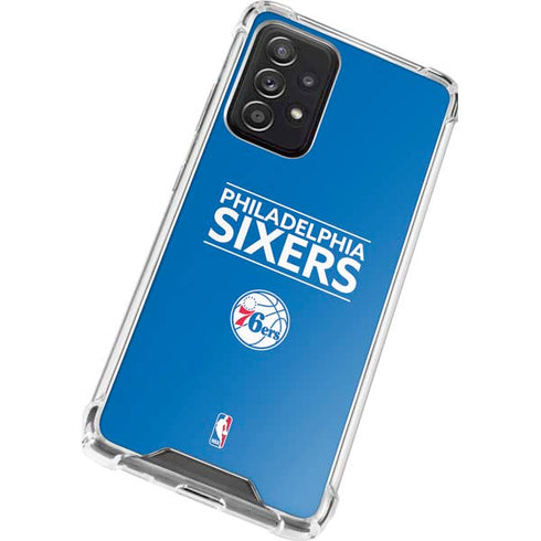 NBA Philadelphia 76ers Standard - Blue Galaxy A72 5G Clear Case