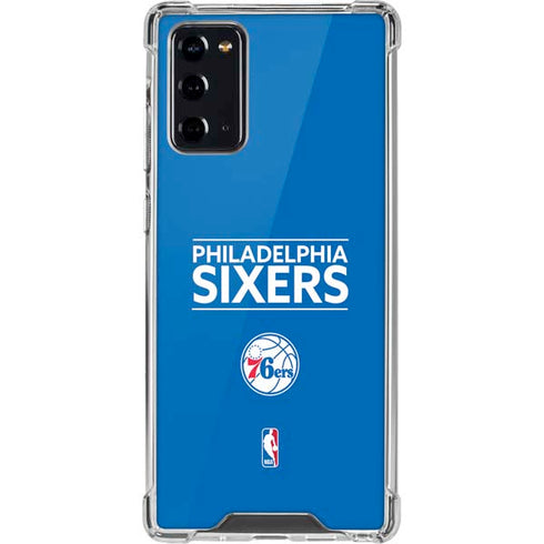 NBA Philadelphia 76ers Standard - Blue Galaxy Note20 5G Clear Case