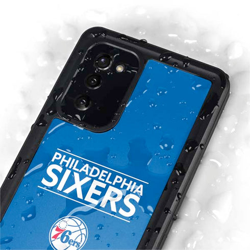 NBA Philadelphia 76ers Standard - Blue Galaxy Note20 5G Waterproof Case
