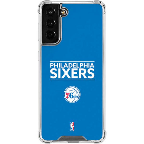 NBA Philadelphia 76ers Standard - Blue Galaxy S21 FE Clear Case