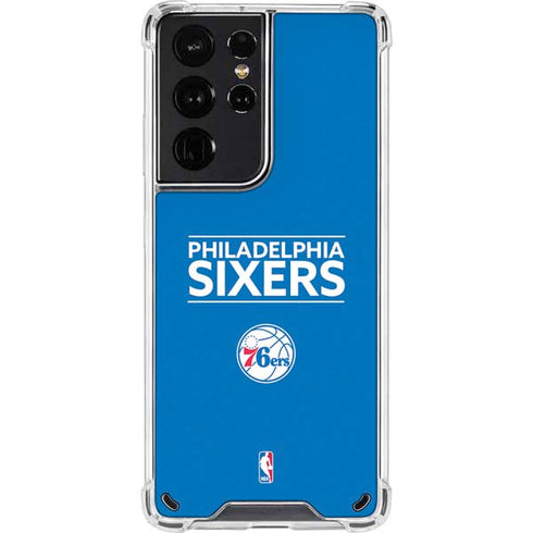 NBA Philadelphia 76ers Standard - Blue Galaxy S21 Ultra 5G Clear Case