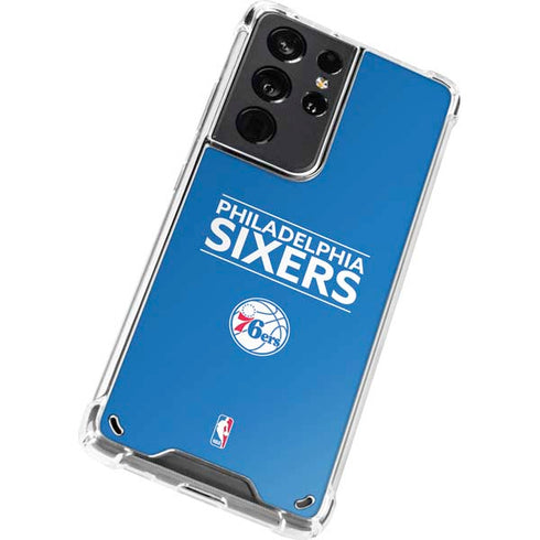 NBA Philadelphia 76ers Standard - Blue Galaxy S21 Ultra 5G Clear Case