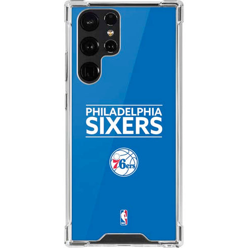 NBA Philadelphia 76ers Standard - Blue Galaxy S22 Ultra Clear Case