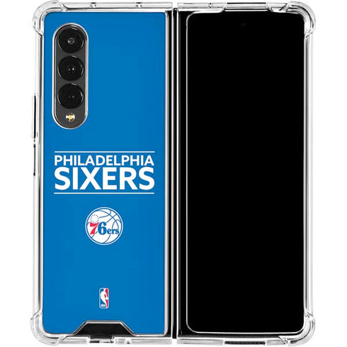 NBA Philadelphia 76ers Standard - Blue Galaxy Z Fold4 5G Clear Case