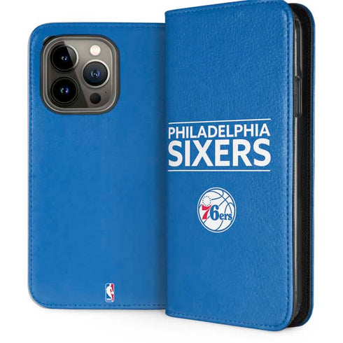 NBA Philadelphia 76ers Standard - Blue iPhone 13 Pro Folio Case